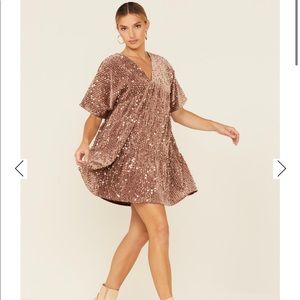 Boot Barn Western Babydoll Sequin Dress